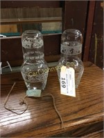 LOT OF 2 BEDSIDE WATER SETS