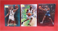 1997-98 Basketball 3 Sample Cards Hill & Mercer