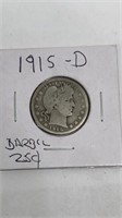 1915-D Barber quarter