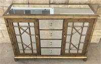 Gilded and Beveled Mirrored Buffet