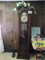 Homestead tall case clock w/brass weights &