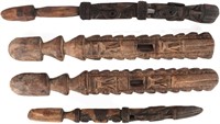 VINTAGE AFRICAN CARVED TRIBAL TOTEMS & TALISMANS