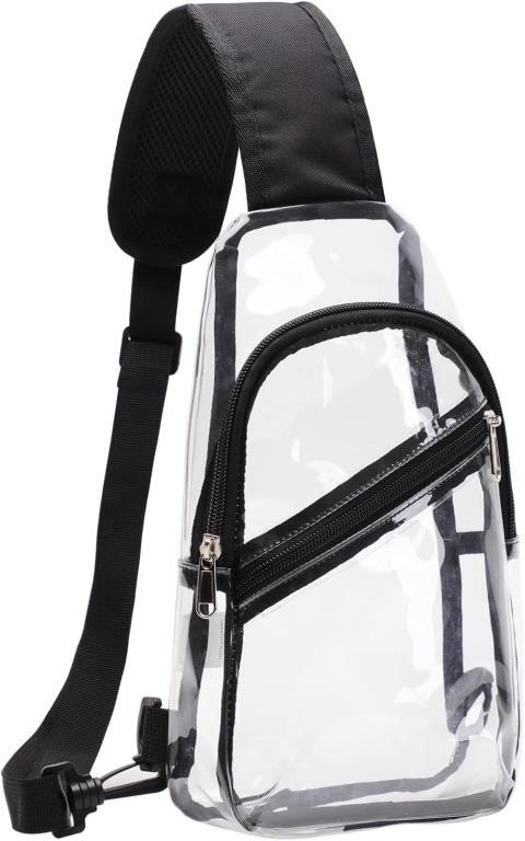 TINYAT Clear Sling Bag with USB Charging Stadium