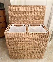 Divided Hamper With Liners 28x14x27 Some wear