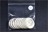 Bag Lot - 10 1964 Kennedy Half Dollars $5FV