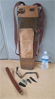 VINTAGE BEAR GENUINE LEATHER BACK ARROW QUIVER