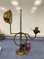 Antique Brass Oil Lamp Electrified