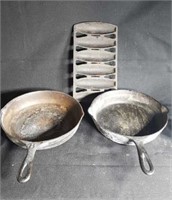 Cast Iron Skillets & Cornbread Pan