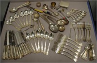 Fifty six piece silver plate cutlery set