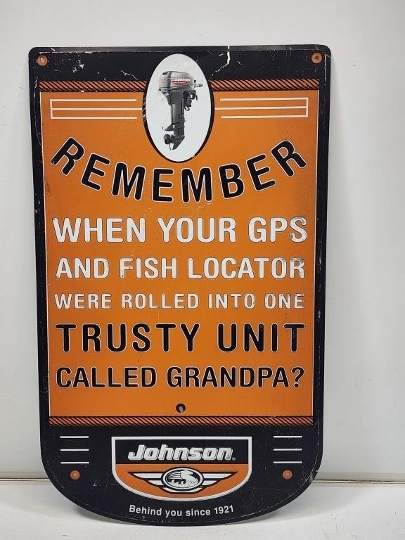 Johnson Boat Motors Advertising Sign