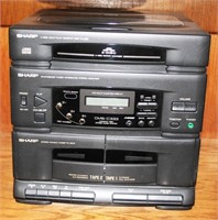 Sharp CD & Cassette & Radio w/ Speakers