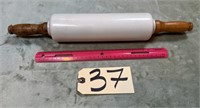 Milk Glass Rolling Pin