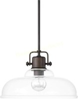 Jack Industrial Clear Glass Pendant  10x16