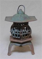 Cast Iron Japanese Pagoda Lantern.