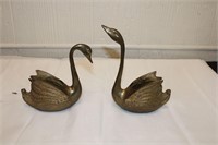 Brass Swan Statues