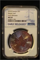 2018 MS69 Canada 1oz .9999 Silver Maple Leaf