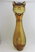 Empoli Amber Glass Cat Decanter