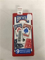 BICYCLE 9DECKS OF CARDS