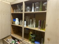 All Contents of Top Cabinet - Vases/Pitchers and