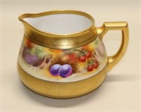 Pickard Cider Pitcher Gold & Handpainted Fruits