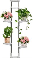 BAOYOUNI Window Plant Stand Rack 4 Trays - Ivory