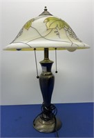 Double Light Table Lamp with Tiffany Style Shade