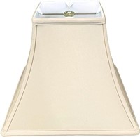 Square Bell Shaped Lamp Shade Pair, Beige