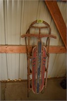 Hiawatha wooden snow sled