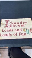 14”x9.5” metal laundry sign