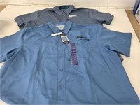 2 New Size XXL Short Sleeve Shirts Eddie Bauer +