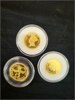3 GOLD COIN COPY COINS
