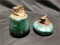 (2) BLUE MOUNTAIN POTTERY TABLE LIGHTERS BMP