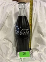 Glass Coca-Cola display bottle.  21" tall