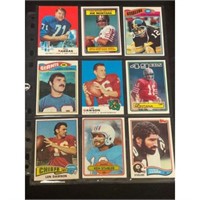 (9) Different Vintage Football Stars/hof