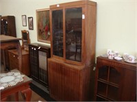 Mahogany cabinet with double door solid base and