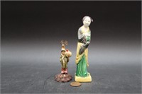 2 Porcelain & Terracotta Chinese Figurines