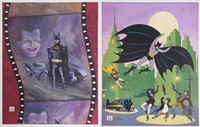 (2) 1989 BATMAN BOB KANE PRINTS