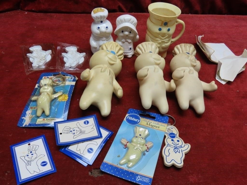 Pillsbury Doughboy collection. Figures, shakers, m