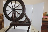 SMALL SPINNING WHEEL 27X19" MISSING A PART