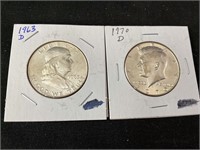 2 US Half Dollars