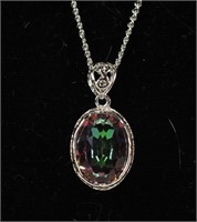 5.45ct MYSTIC TOPAZ ESTATE NECKLACE