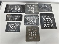 Selection of Vintage Metal Stencils
