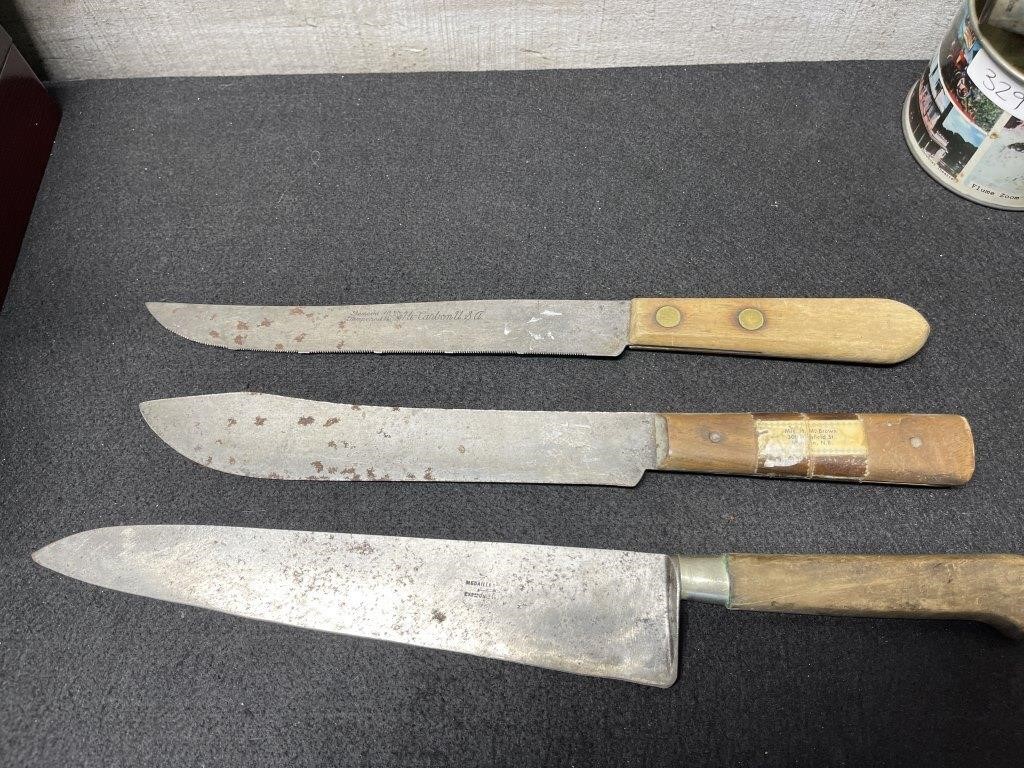 3 Early Kitchen Knives