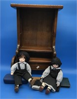 Amish Style Wall Unit, Amish Design Toy Box & Doll