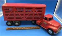 Nice 50’s Red Tonka Livestock Truck Including Cab