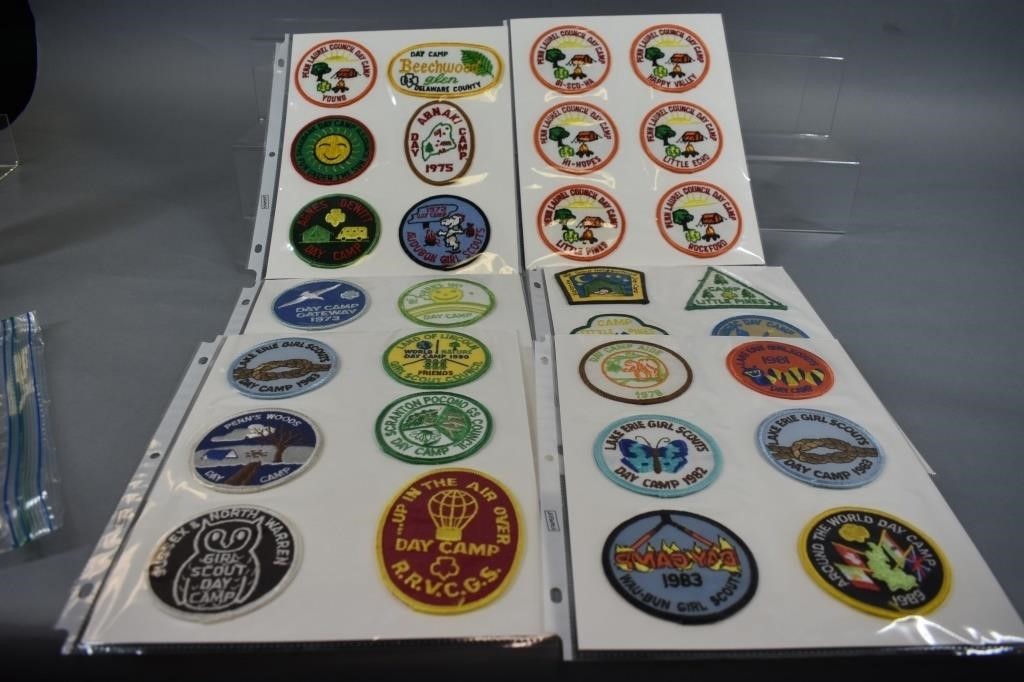 (36) Girl Scout Council Day Camp Patches