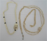 Necklaces Including Scrimshaw Pendant.