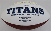 Marcus Mariota Autographed White Logo Football