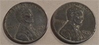 1943 US Zinc Coated Steel One Cent Coins