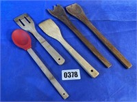 Wooden Salad Servers, Spatula, Stir & Spoon